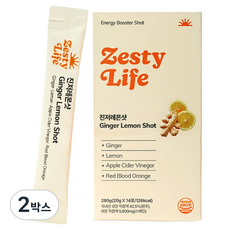 Zesty Life 薑檸檬飲品條 檸檬薑汁 14入, 280g, 2盒