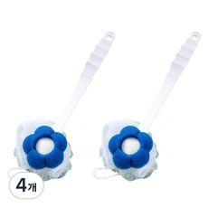 언헤브 꽃 포인트 샤워 바디 브러쉬, 06 양면 블루, 1개입, 4개