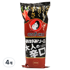 OTafUKU 大阪燒醬 辣味, 4個, 300g