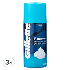 질레트 포오미 센서티브 스킨 쉐이빙 폼, 3개, 3개, 175ml 3개, 3개, 175ml