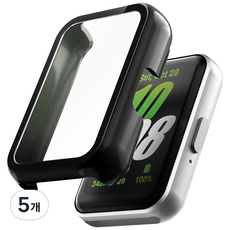 구스페리 갤럭시핏 풀커버 강화유리 하드 케이스, 블랙, 5개