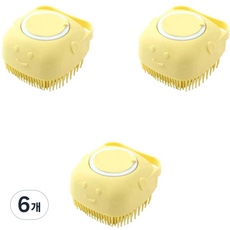 더벨라 청결 손씻기 마사지 브러쉬, 노랑, 6개