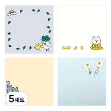 卡通角色便條紙4件組, 混合顏色, 5套