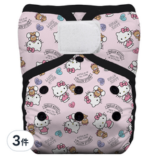 THiRSTiES 魔鬼氈成長型口袋式布尿布 SANRIO聯名款, Hello Kitty Dear Bear, 3件