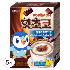 담터 포켓몬 핫초코 팽도리의 무가당 오리지널, 20g, 10개입, 5개