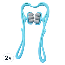 휴다온 6중롤러 목 지압 마사지기, 블루, 2개
