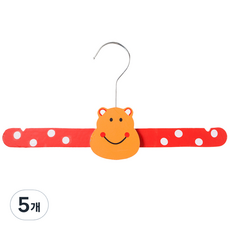 팬시 동물 접이식 옷걸이, 하마, 5개