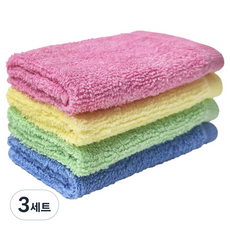 World Clean 萬用竹纖維抹布 藍色 + 黃色 + 粉紅色 + 綠色, 3套