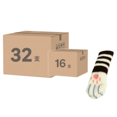 咪咪購物 針織椅子腳套 貓咪款 咖啡條紋, 32支