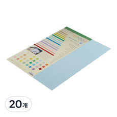종이문화 친환경색지 레인보우카드 No.15 아쿠아블루, A3, 20매