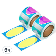 리훈 다정한마테 라벨 마스킹테이프 30mm, 레트로라벨, 6개