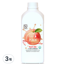 더블데이 복숭아 퓨럽, 1.2kg, 3개
