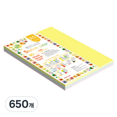 종이문화 스타일리쉬 얇은 혼합색지 80g No 02 SN Tone, 650개, A5