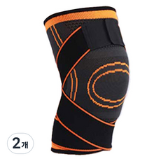 피어니스트 스포츠 스트랩 무릎보호대, 오렌지, 2개