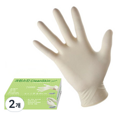 Clean Skin 乳膠智慧橡膠乳膠手套 L 100入, 象牙白, 2個
