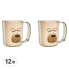 THE ZAKKA 小熊鬍子浴室漱口杯, 棕色, 12個