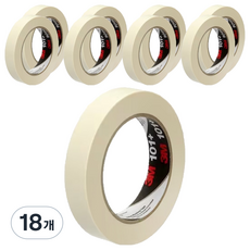 쓰리엠 밸류 마스킹 테이프 101 플러스 아이보리 24mm x 55m, 18개