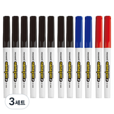 모나미 F 중간글씨 네임펜 흑 x 8p + 적 x 2p + 청 x 2p 세트, 혼합색상, 3세트