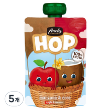 아넬라 HOP 과일퓨레, 100g, 5개, 혼합맛(사과/코코넛 )