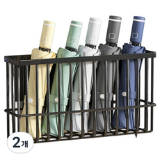 Blue Lake磁吸式雨傘架, 2個, 黑色