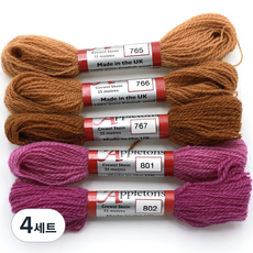 조이십자수 애플톤 울사 5종 세트, 4세트, 765, 766, 767, 801, 802