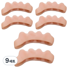 Babalain 腳趾伸展矽膠環 雙腳穿戴組 膚色, 9套