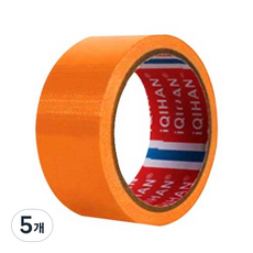 iQIHAN 다다 고점도 강력 면 테이프 50mm x 20m, 주황색, 5개