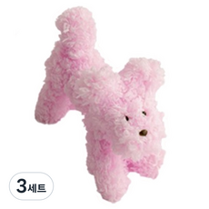 yarna DIY 패키지 모루 강아지 놀아줘멍 인형 만들기 1마리 + QR 동영상 세트, 11 연핑크, 3세트