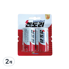 쎈도리 알칼라인 건전지 LR20 SIZE D 1.5V, 2개입, 2개