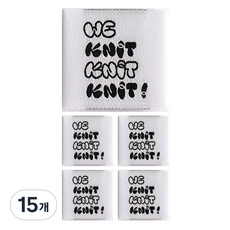 Yarna We knit 正方形布料標籤, 15個, 白色