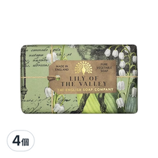 THE ENGLISH SOAP COMPANY 20週年系列 英國手工皂 鈴蘭 純植物皂, 190g, 4個