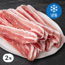 왕고기 오스트리아산 돈삼겹 구이용 0.5cm (냉동), 3kg, 2개