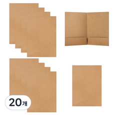 세우세 종이 A4 파일 엘홀더, 크라프트, 20개