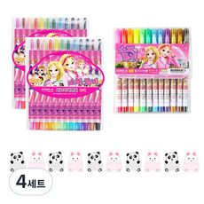 DONG-A SofyRuby 蘇菲露比 12色色鉛筆 2入 + 簽字筆 + 熊貓便利貼 5入 + 兔子便利貼 5入, 4套