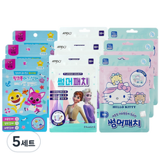 아텍스 메디랩 핑크퐁 겔 밴드 원형 3p + 겨울왕국 2 썸머패치 시트로넬라오일 3p + 헬로키티 썸머패치 시트로넬라오일 3p, 5세트