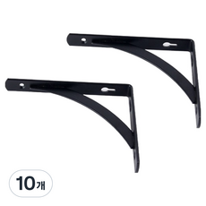 지오비즈 벽 ㄱ자 고정 선반대 150mm, 블랙, 10개