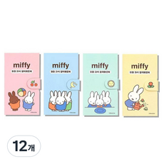 iiGEN 미피 자석 점착메모북 세트, 혼합색상, 100매, 12개