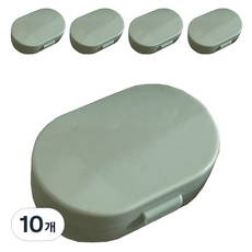 블랙트리 라운드 휴대용 렌즈 케이스, 그린, 10개