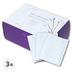 플라리아 순면 국산 화장솜 FCT-001, 3개, 100개입