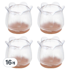 Kotech 家具腳套, 16個, 透明 + 棕色