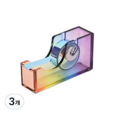 팬시아 아크릴 테이프 디스펜서, 레인보우, 3개