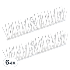 그린허그 조류 퇴치 버드 스파이크 50cm + 가시 30p 세트, 6세트