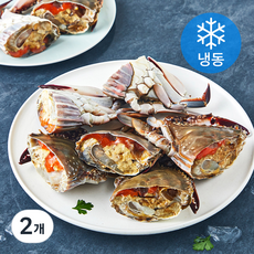꽃게명가 국내산 절단 이력추적 알이 꽉찬 암꽃게 (냉동), 1kg, 2개