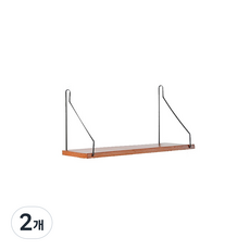 저스틴 심플 우드 다용도 선반 S, 브라운, 2개