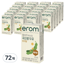 이롬 황성주 박사의 국산콩 두유 무가당, 140ml, 72개