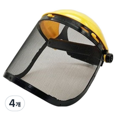 예초기용 안면보호구 망사, 노랑, 4개