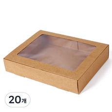 indi.k 牛皮紙長方形盒 3號, 單一顏色, 20個