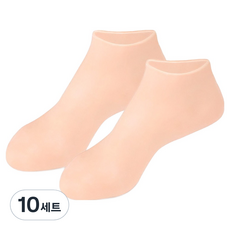 노크노크 실리콘 발관리 수유용 보습 양말 좌우 세트 스킨베이지 300g, 10세트