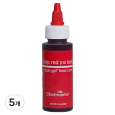 셰프마스터 리쿠아젤 식용색소 튤립레드, 65g, 5개