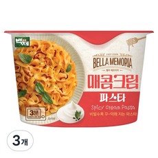 백제 벨라메모리아 매콤크림 파스타, 3개, 183g